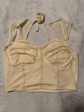 Light tan Ruched Bust Tank Top